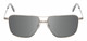Front View of American Optical Airman Unisex Designer Pilot Sunglasses Pewter Clear/Grey 56 mm