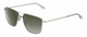 Profile View of American Optical Airman Unisex Pilot Sunglass Shiny Silver Clear/G15 Green 56 mm