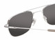 Close Up View of American Optical Checkmate Unisex Pilot Sunglasses in Silver/Polarized Grey 56mm