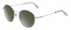 Profile View of American Optical AO-1002 Unisex Round Sunglasses in Silver Clear/G15 Green 51 mm