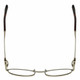 Top View of Chopard VCHC52S-0594 Designer Reading Eye Glasses with Custom Cut Powered Lenses in Shiny 23KT Gold Plated/Tortoise Havana Brown/Heart Gemstone Accent Ladies Round Full Rim Metal 51 mm