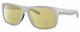 Profile View of Costa Del Mar Baffin Designer Polarized Reading Sunglasses with Custom Cut Powered Sun Flower Yellow Lenses in Matte Light Grey Unisex Square Full Rim Acetate 58 mm