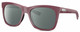 Profile View of Costa Del Mar Caldera Designer Polarized Sunglasses with Custom Cut Smoke Grey Lenses in Matte Plum Purple Silver Unisex Square Full Rim Acetate 55 mm