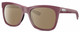 Profile View of Costa Del Mar Caldera Designer Polarized Sunglasses with Custom Cut Amber Brown Lenses in Matte Plum Purple Silver Unisex Square Full Rim Acetate 55 mm