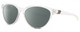 Profile View of NIKE CITY PERSONA DJ Designer Polarized Sunglasses with Custom Cut Smoke Grey Lenses in Clear Crystal Shiny Gunmetal Unisex Oval Full Rim Acetate 57 mm