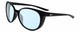 Profile View of NIKE ESSENCE CT8234 Designer Blue Light Blocking Eyeglasses in Gloss Black White Unisex Oval Full Rim Acetate 56 mm