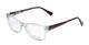 Profile View of Ernest Hemingway H4805 Cateye Eyeglasses in Blue Crystal Mist/Red Tortoise 52mm