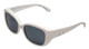 Profile View of JP Jonathan Paul Beverly Womens Fitovers Sunglasses Gloss White & Polarized Grey