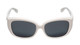 Front View of JP Jonathan Paul Beverly Womens Fitovers Sunglasses Gloss White & Polarized Grey