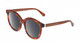 Profile View of Kate Spade LILLIAN-09Q-HA Designer Polarized Reading Sunglasses with Custom Cut Powered Smoke Grey Lenses in Caramel Havana Tortoise Gold Ladies Cat Eye Full Rim Acetate 53 mm