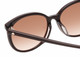 Close Up View of Kate Spade ALINA-09Q-HA Cat Eye Sunglasses in Crystal Layer/Brown Gradient 55 mm