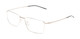 Profile View of Porsche Design P8364 Designer Blue Light Blocking Eyeglasses in Shiny Gold Black Unisex Rectangular Full Rim Titanium 55 mm