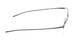 Side View of Porsche Design P8736 Unisex Semi-Rimless Designer Reading Glasses in Black 58 mm