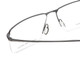 Close Up View of Porsche Design P8736 Unisex Semi-Rimless Designer Reading Glasses in Black 58 mm