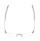 Top View of Porsche Design P8736 Unisex Semi-Rimless Designer Reading Glasses in Black 58 mm