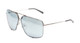Profile View of Porsche Design P8928 Unisex Sunglasses in Palladium Silver/Grey Blue Mirror 67mm