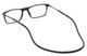Close Up View of Calabria SP02 Snap Magnetic Reading Glasses Black Front Connect Adjustable Temples Eyeglass Around Neck Hanging Readers