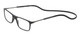 Profile View of Calabria SP02 Snap Magnetic Reading Glasses Black Front Connect Adjustable Temples Eyeglass Around Neck Hanging Readers