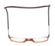 Top View of Calabria SP02 Snap Magnetic Reading Glasses Crystal Brown Adjustable Temples Eyeglass Around the Neck Hanging Readers