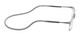 Side View of Calabria SP02 Snap Magnetic Reading Glasses Crystal Grey Front Connect Adjustable Temples Around Neck Hanging Readers