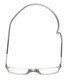 Top View of Calabria SP02 Snap Magnetic Reading Glasses Blue Light Crystal Grey Adjustable Temples Around the Neck Hanging Readers
