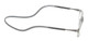 Side View of Calabria SP03 Snap Magnetic Reading Glasses Crystal Grey Front Connect Adjustable Temples Around Neck Hanging Readers