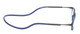 Side View of Calabria SP03 Snap Magnetic Reading Glasses Crystal Blue Front Connect Adjustable Temples Around Neck Hanging Readers