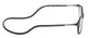 Side View of Calabria SP04 Snap Magnetic Reading Glasses Black Front Connect Adjustable Temples Eyeglass Around Neck Hanging Readers