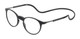 Profile View of Calabria SP04 Snap Magnetic Reading Glasses Black Front Connect Adjustable Temples Eyeglass Around Neck Hanging Readers