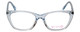 Vivid Designer Reading Eyeglasses 886 in Shiny Light Blue 53 mm