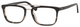 Ernest Hemingway H4825 Unisex Rectangular Frame Eyeglasses in Black/Amber 54 mm RX
