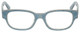 Front View of Eyebobs Bossy Designer Reading Eye Glasses with Single Vision Prescription Rx Lenses in Blue Jean Unisex Square Full Rim Acetate 51 mm