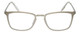 Front View of Eyebobs Jack Dandy Designer Reading Eye Glasses with Prescription Bi-Focal Rx Lenses in Gun Metal Silver Crystal Unisex Square Full Rim Metal 51 mm