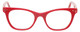 Front View of Eyebobs Florence 2746-01 Designer Single Vision Prescription Rx Eyeglasses in Red Crystal Ladies Cateye Full Rim Acetate 47 mm