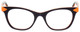 Front View of Eyebobs Florence 2746-77 Designer Single Vision Prescription Rx Eyeglasses in Deep Purple Orange Ladies Cateye Full Rim Acetate 47 mm