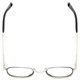 Top View of Eyebobs Inside 3174-00 Designer Progressive Lens Prescription Rx Eyeglasses in Black Silver Unisex Square Full Rim Metal 48 mm