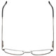 Top View of Enhance EN3858 Designer Bi-Focal Prescription Rx Eyeglasses in Gunmetal Silver Mens Rectangle Full Rim Metal 59 mm