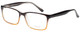 Profile View of Enhance EN4038 Designer Bi-Focal Prescription Rx Eyeglasses in Brown Gradient Crystal Mens Classic Full Rim Acetate 60 mm