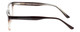 Side View of Enhance EN4038 Designer Single Vision Prescription Rx Eyeglasses in Brown Gradient Crystal Mens Classic Full Rim Acetate 60 mm