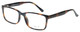 Profile View of Enhance EN4038 Designer Single Vision Prescription Rx Eyeglasses in Tortoise Havana Brown Gold Mens Classic Full Rim Acetate 60 mm