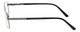 Side View of Enhance EN4053 Designer Bi-Focal Prescription Rx Eyeglasses in Shiny Gunmetal Silver Mens Rectangle Full Rim Metal 61 mm
