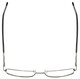 Top View of Enhance EN4053 Designer Progressive Lens Prescription Rx Eyeglasses in Shiny Gunmetal Silver Mens Rectangle Full Rim Metal 61 mm