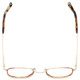 Top View of Eyebobs Inside 3174-06 Designer Bi-Focal Prescription Rx Eyeglasses in Orange Tortoise Havana Gold Unisex Square Full Rim Metal 48 mm