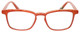 Front View of Eyebobs Win Win 3158-77 Designer Single Vision Prescription Rx Eyeglasses in Orange Red Mesh Unisex Rectangle Full Rim Acetate 51 mm