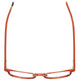 Top View of Eyebobs Win Win 3158-77 Designer Bi-Focal Prescription Rx Eyeglasses in Orange Red Mesh Unisex Rectangle Full Rim Acetate 51 mm