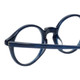 Close Up View of Eyebobs Top Notch 2444-10 Designer Bi-Focal Prescription Rx Eyeglasses in Cobalt Blue Unisex Round Full Rim Acetate 47 mm