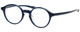 Profile View of Eyebobs Top Notch 2444-10 Designer Bi-Focal Prescription Rx Eyeglasses in Cobalt Blue Unisex Round Full Rim Acetate 47 mm