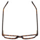 Top View of Enhance EN4075 Designer Bi-Focal Prescription Rx Eyeglasses in Matte Tortoise Havana Brown Gold Mens Classic Full Rim Acetate 60 mm