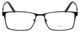 Front View of Enhance EN4172 Designer Single Vision Prescription Rx Eyeglasses in Matte Black Mens Rectangle Full Rim Metal 59 mm