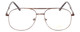 Front View of Jubilee J5801 Designer Single Vision Prescription Rx Eyeglasses in Brown Mens Aviator Full Rim Metal 58 mm
